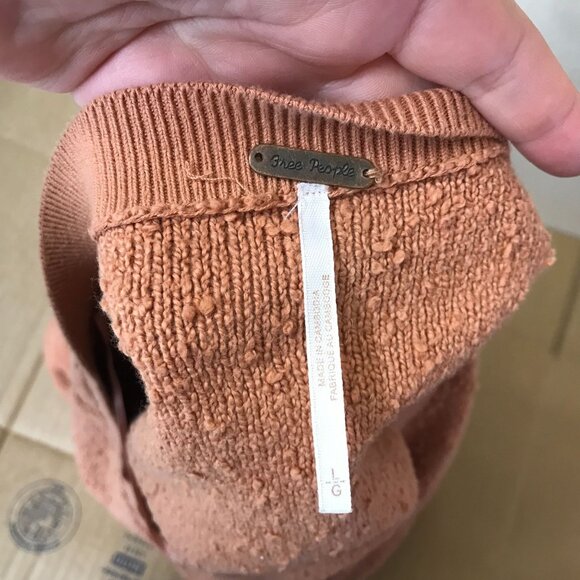 Free People Orange Textured Top - Picture 4 of 5